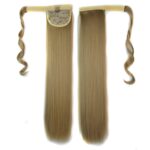 16 # peluca invisible sin costuras estilo vendaje peluca de pelo largo y recto cola de caballo