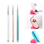3 uds, bolígrafo de dibujo de uñas, herramientas de punteado, bolígrafo de dibujo, herramienta tallada, accesorios para decoración de uñas, pinceles, juego de lápices para uñas