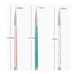 3 uds, bolígrafo de dibujo de uñas, herramientas de punteado, bolígrafo de dibujo, herramienta tallada, accesorios para decoración de uñas, pinceles, juego de lápices para uñas - Imagen 2