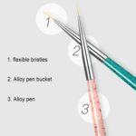 3 uds, bolígrafo de dibujo de uñas, herramientas de punteado, bolígrafo de dibujo, herramienta tallada, accesorios para decoración de uñas, pinceles, juego de lápices para uñas - Imagen 4