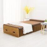Cama individual plegable creativa, tamaño: ancho: 200x90 cm, Size: Width: 200x90cm (Brown)