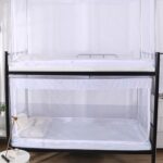 Mosquitera cuadrada con cremallera para dormitorio de estudiantes, mosquitera con cifrado, puerta única, defensa para litera inferior, Lower Berth (White) - Imagen 2