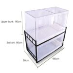 Mosquitera cuadrada con cremallera para dormitorio de estudiantes, mosquitera con cifrado, puerta única, defensa para litera inferior, Lower Berth (White) - Imagen 3