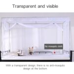 Mosquitera cuadrada con cremallera para dormitorio de estudiantes, mosquitera con cifrado, puerta única, defensa para litera inferior, Lower Berth (White) - Imagen 4