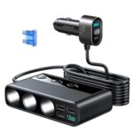 JOYROOM JR-CL06 9 en 1 154W PD USB-C / Type-C + Dual QC3.0 USB + 3 USB + 3 orificios para encendedor de cigarrillos Cargador de coche con pantalla digital, JR-CL06