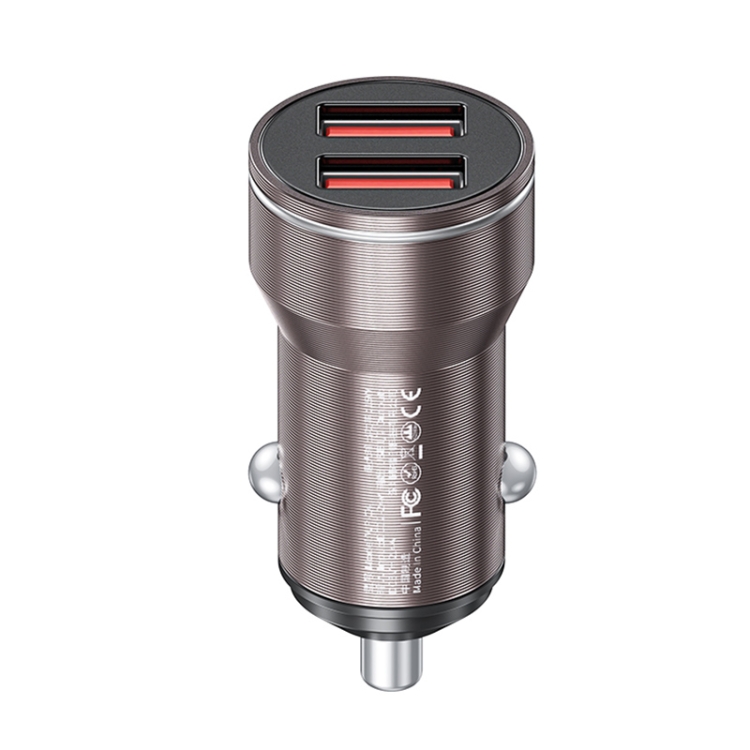 IP7G5442H.jpg Cargador de coche USB doble WK WP-C43 Starroad serie 15W, WP-C43 (Coffee) - Imagen 1