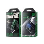 WK WP-C44 Pop Digital Series Ciahung 3-en-1 Cargador de coche rápido con cable de 33W Dual-USB, WP-C44 (Black), WP-C44 (Green), WP-C44 (Silver) - Imagen 3
