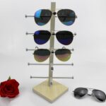 Soporte de exhibición del estante de las gafas de sol del marco de exhibición de los vidrios de madera de roble - Imagen 2