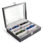 Caja de almacenamiento protectora para gafas de sol portátiles de 8 rejillas