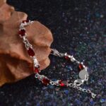 Pulsera de rubíes temperamental de moda para mujer (rojo + plata) - Imagen 3
