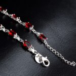 Pulsera de rubíes temperamental de moda para mujer (rojo + plata) - Imagen 4