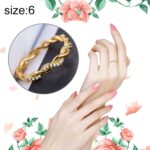 Anillo de modelado con giro de diamantes de imitación completo para mujer, simple y elegante (talla de EE. UU.: 6), US Size:6 - Imagen 3