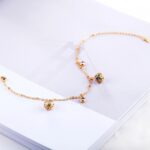 Pulsera ajustable de todo fósforo con cuentas de circonio para mujer de moda, pulsera chapada en oro para boda y novia (oro) - Imagen 2
