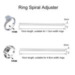 5mm 10cm Tamaño del anillo Tensor Reductor Herramientas de cambio de tamaño Anillo Ajustador en espiral para macho - Imagen 3