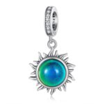 SCC2005-CF plata esterlina S925 Zircon temperatura sensible decoloración sol forma colgante accesorios