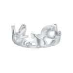 SCR944-E Lindo Gato Anillo Abierto Ajustable