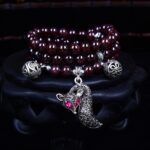 Accesorio de joyería de moda Pulsera de cuentas de granate, Garnet