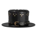 FHG144BK Sombrero mágico de caballero con remaches estilo punk de Halloween - Imagen 2