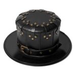 FHG144BK Sombrero mágico de caballero con remaches estilo punk de Halloween - Imagen 3
