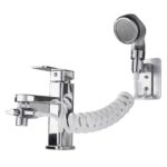 Ducha externa retractable de mano del lavabo del grifo del champú