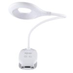 Lámpara de escritorio LED con atenuador táctil de brillo de 3 grados TGX-770, 28 LED Cuello de ganso flexible Diseño de anillo hueco Luz de protección ocular con clip y función de luz nocturna pequeña - Imagen 2