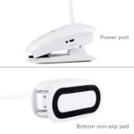 Lámpara de escritorio LED con atenuador táctil de brillo de 3 grados TGX-770, 28 LED Cuello de ganso flexible Diseño de anillo hueco Luz de protección ocular con clip y función de luz nocturna pequeña - Imagen 3