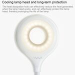Lámpara de escritorio LED con atenuador táctil de brillo de 3 grados TGX-770, 28 LED Cuello de ganso flexible Diseño de anillo hueco Luz de protección ocular con clip y función de luz nocturna pequeña - Imagen 4