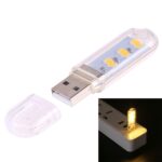 Lámpara de noche portátil con luz de libro LED USB 3 LED 5730 SMD, 3 LEDs