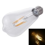 ST64 E27 4W 4 LED 600 LM 3000K Bombilla de filamento LED con atenuación retro Luz de ahorro de energía, CA 220V, ST64 4W White Light, ST64 4W Warm White