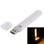 lámpara de noche portátil de la luz del libro de 3W 8 LED 5730 SMD USB LED, DC 5V, 8 LEDs