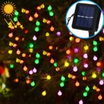 Forma de bola 30 LED Cadena de lámpara solar impermeable para decoración de festivales de Navidad al aire libre