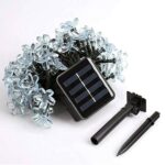 Cadena de lámpara Solar con forma de flor de melocotón, 50 LED, impermeable para jardín al aire libre, decoración navideña, Festival de Primavera - Imagen 2