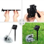 Cadena de lámpara Solar con forma de flor de melocotón, 50 LED, impermeable para jardín al aire libre, decoración navideña, Festival de Primavera - Imagen 5