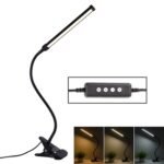 Lámpara de escritorio LED 8W plegable ajustable con carga USB, lámpara de mesa con protección para los ojos, versión de carga USB, USB Charge Version(Black)