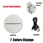 Jugar la lámpara de mesa colorida de la luz de la visión del LED de la forma 3D del béisbol, versión del tacto de la grieta - Imagen 4
