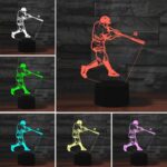 Jugar la lámpara de mesa colorida de la luz de la visión del LED de la forma 3D del béisbol, versión teledirigida de la grieta - Imagen 3