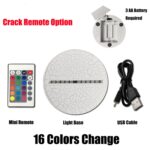 Jugar la lámpara de mesa colorida de la luz de la visión del LED de la forma 3D del béisbol, versión teledirigida de la grieta - Imagen 4