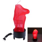 [Enchufe de 220 V EE. UU./ UE] Lámpara de llama falsa ardiente de simulación artificial, Altura de la llama: aproximadamente 20 cm, Antorcha Fuego Olla Luz de cuenco para decoración de fiestas festivas