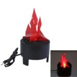 [Enchufe de 220 V EE. UU./ UE] Lámpara de llama falsa ardiente de simulación artificial, Altura de la llama: aproximadamente 8 cm, Antorcha Fuego Olla Luz de cuenco para decoración de fiestas festivas