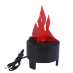 [Enchufe de 220 V EE. UU./ UE] Lámpara de llama falsa ardiente de simulación artificial, Altura de la llama: aproximadamente 8 cm, Antorcha Fuego Olla Luz de cuenco para decoración de fiestas festivas - Imagen 2