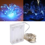 50 LED SMD 0603 3 x pilas AA Caja Lámpara de hadas Luz decorativa, DC 5V, 5m Blue Light