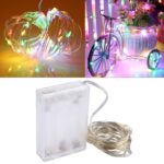 50 LED SMD 0603 3 x pilas AA Caja Lámpara de hadas Luz decorativa, DC 5V, 5m Colorful Light