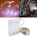 50 LED SMD 0603 3 x pilas AA Caja Lámpara de hadas Luz decorativa, DC 5V, 5m White Light