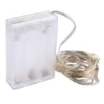 50 LED SMD 0603 3 x pilas AA Caja Lámpara de hadas Luz decorativa, DC 5V, 5m White Light - Imagen 2