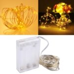 50 LED SMD 0603 3 x pilas AA Caja Lámpara de hadas Luz decorativa, DC 5V, 5m Warm White