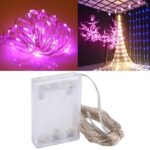 100 LED SMD 06033 x pilas AA caja lámpara de hadas luz decorativa, DC 5V, 10m Pink Light