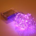 100 LED SMD 06033 x pilas AA caja lámpara de hadas luz decorativa, DC 5V, 10m Purple Light - Imagen 5