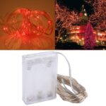 100 LED SMD 06033 x pilas AA caja lámpara de hadas luz decorativa, DC 5V, 10m Red Light