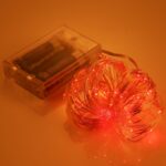 100 LED SMD 06033 x pilas AA caja lámpara de hadas luz decorativa, DC 5V, 10m Red Light - Imagen 5