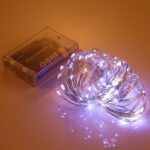 100 LED SMD 06033 x pilas AA caja lámpara de hadas luz decorativa, DC 5V, 10m White Light - Imagen 5